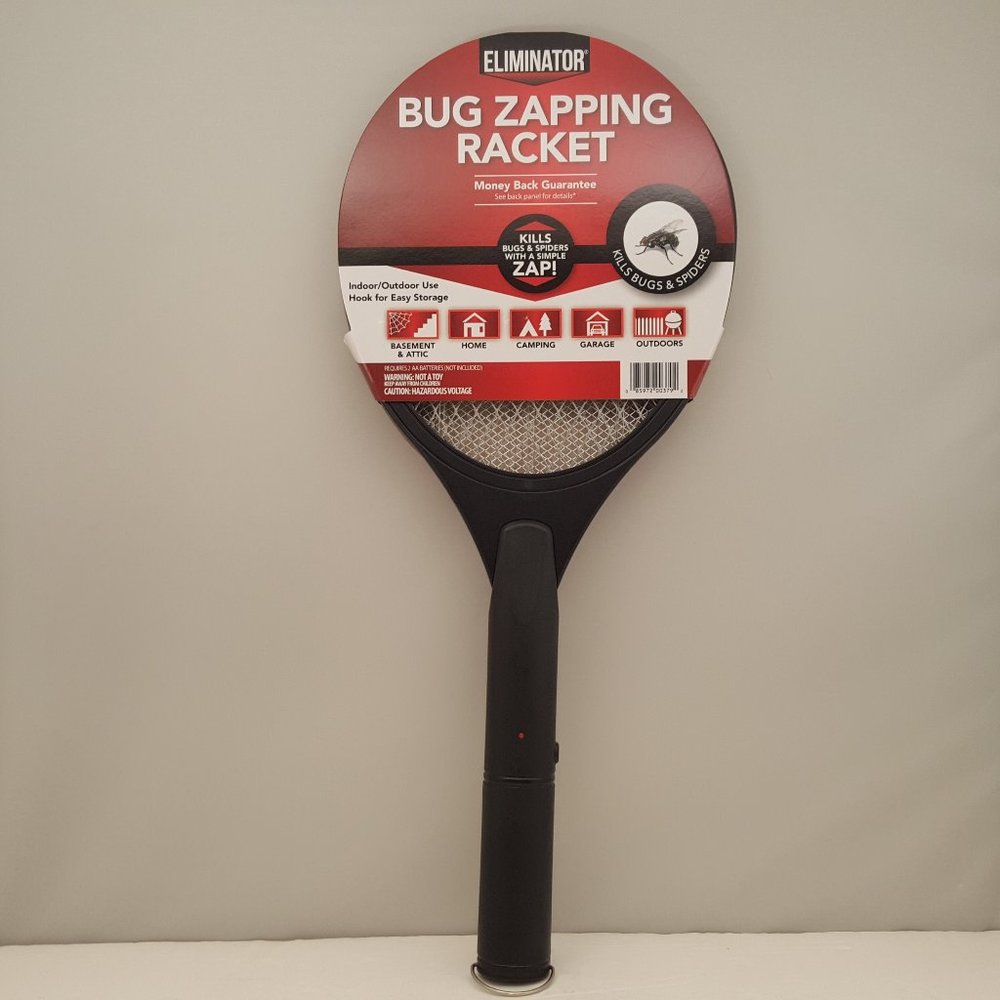 ELIMINATOR Hand Held Bug Zapping Racket Fun to Use EG19-016-076-12🆕